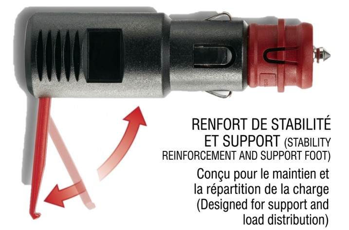 Schéma renfort de stabilité Prise allume-caigare 16A standard et mini PRO CAR